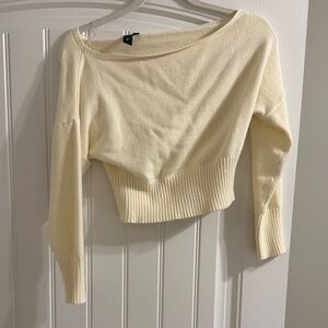 Windsor Cream Off-Shoulder Sweater
